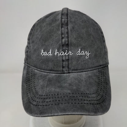 Bad Hair Day Slideback Hat Gray OSFM Adjustable Solid David And Young