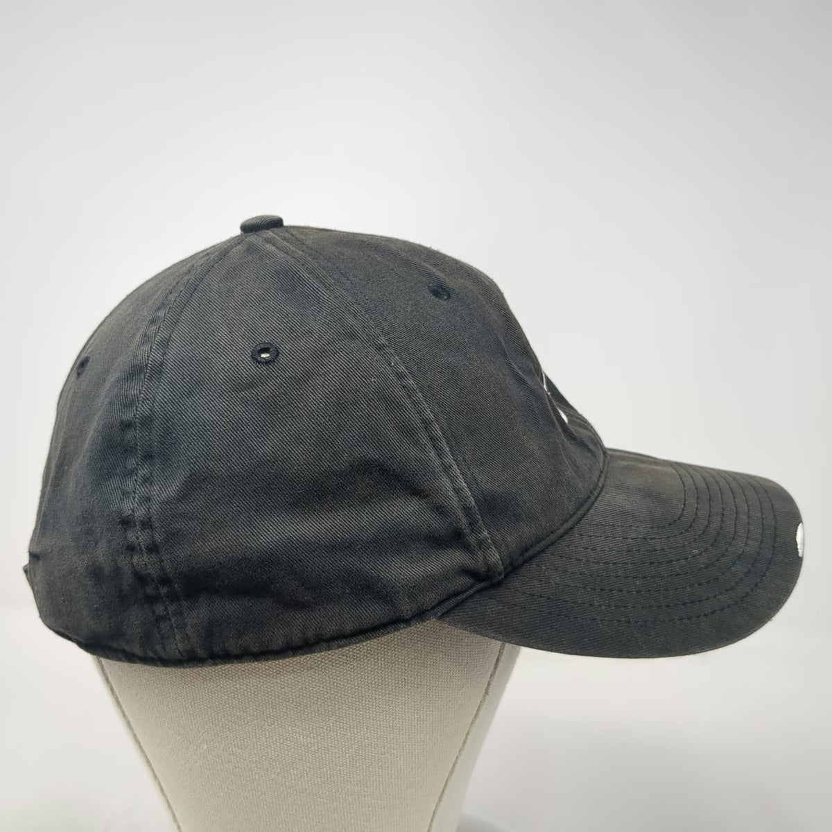 Nike Baseball Cap Black White One Size Swoosh Cotton Slideback Embroidered Hat