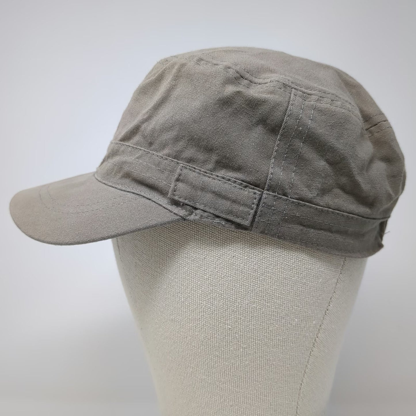 ALDO Army Cap Beige S 100% Cotton Striped Lining Elastic Back Lightweight Hat