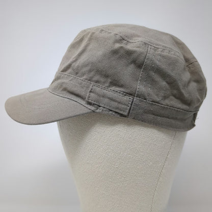 ALDO Army Cap Beige S 100% Cotton Striped Lining Elastic Back Lightweight Hat