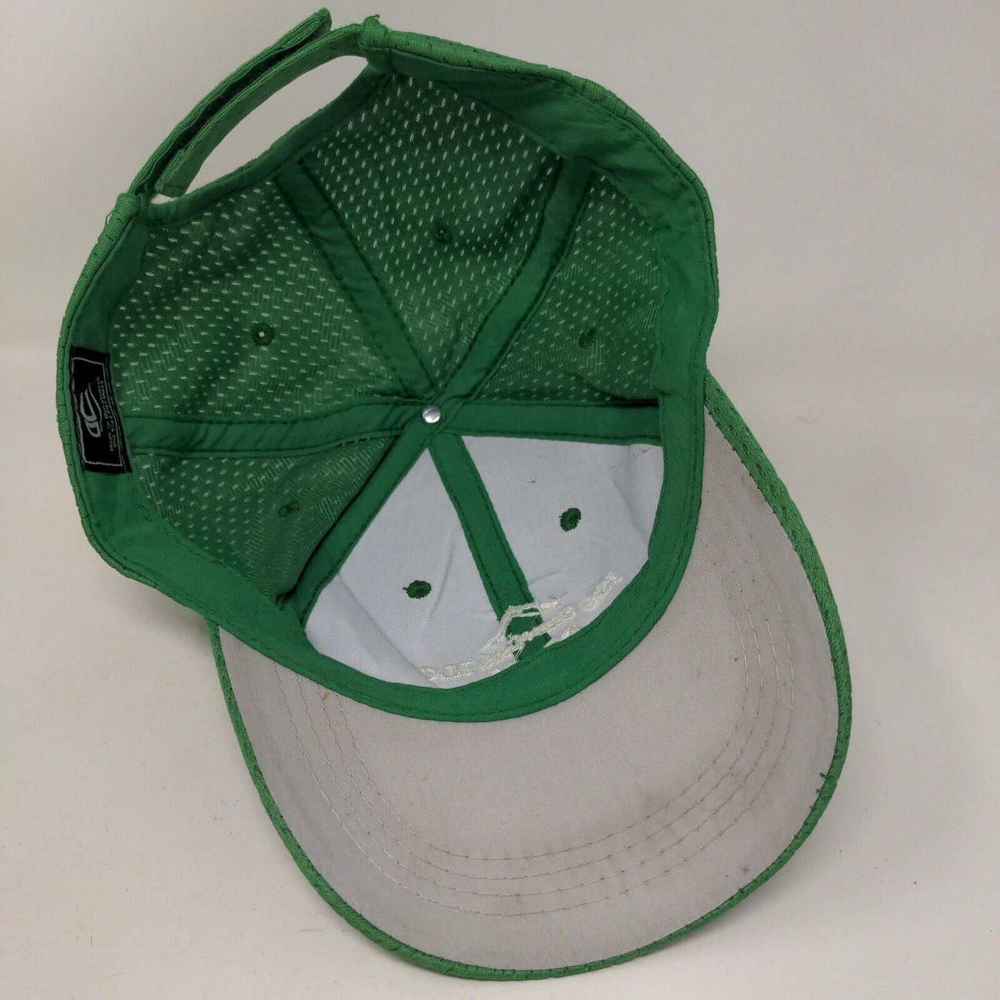JSG Services LLC Strapback Hat Green One Size Embroidered 6 Panel Outdoor Cap