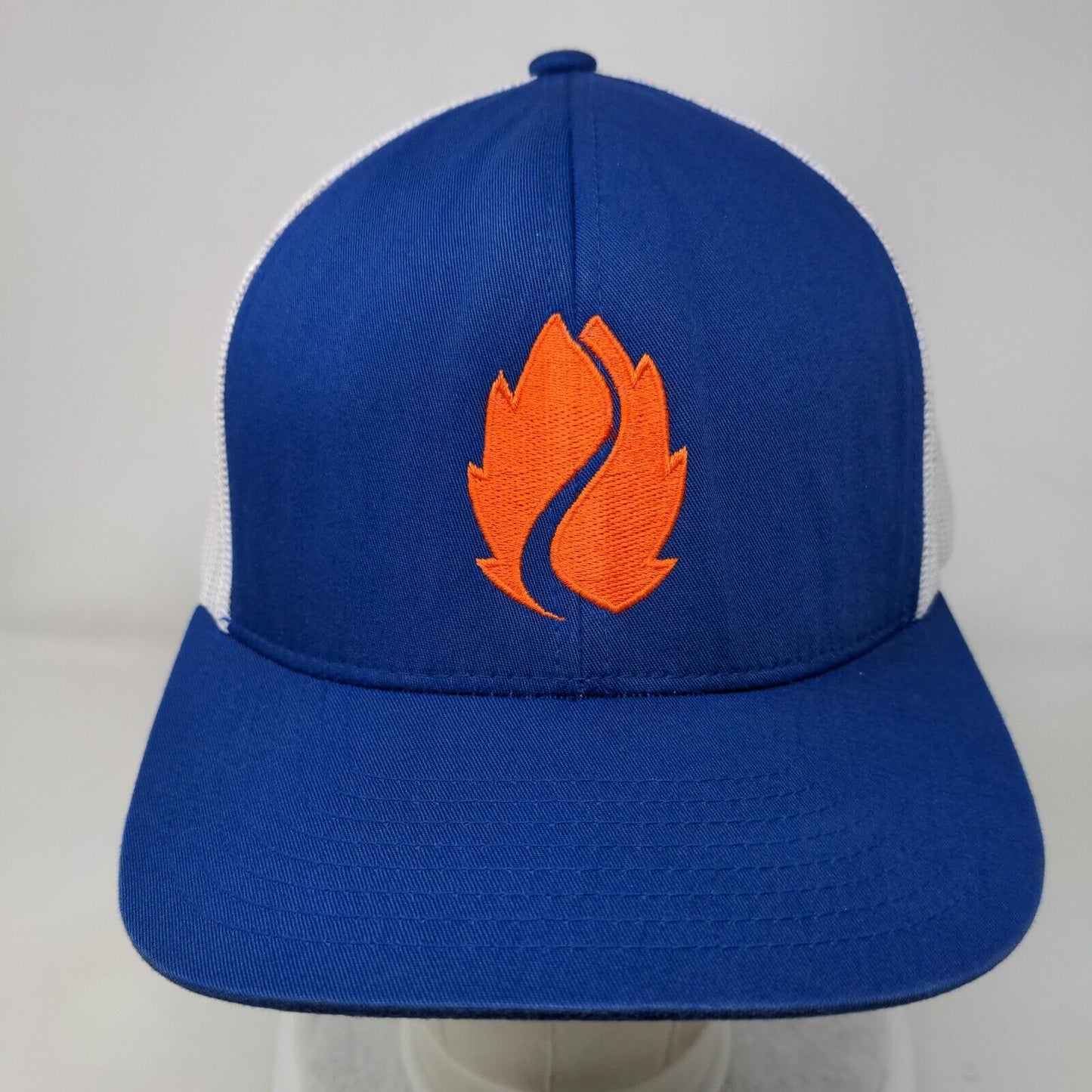 Hop Valley Brewing Co. Snapback Trucker Hat Blue One Size Mesh Back