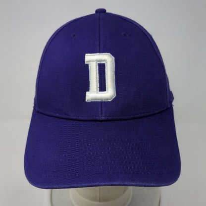 Letter D Strapback Hat Purple One Size Adjustable Embroidered Adidas