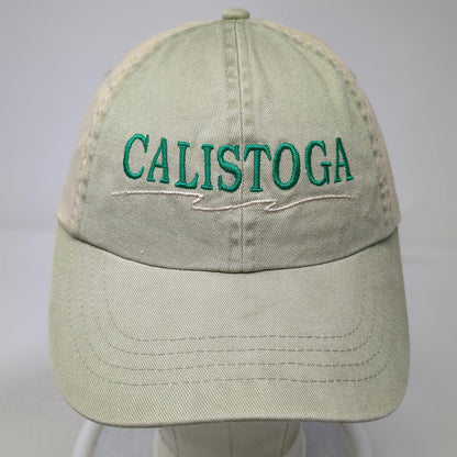 Headgear Baseball Cap Green Beige One Size Slideback Calistoga Cotton Hat