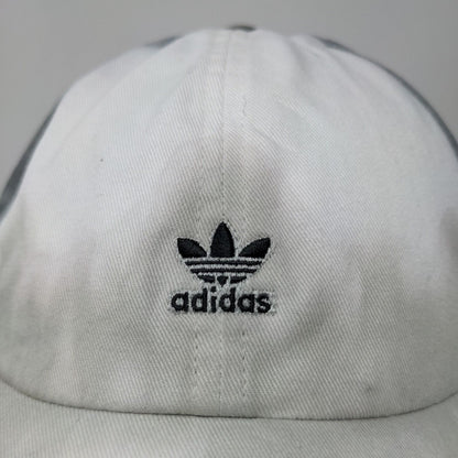 Adidas Men's Slideback Hat White Black OSFA Embroidered Trefoil Logo Hand Dyed