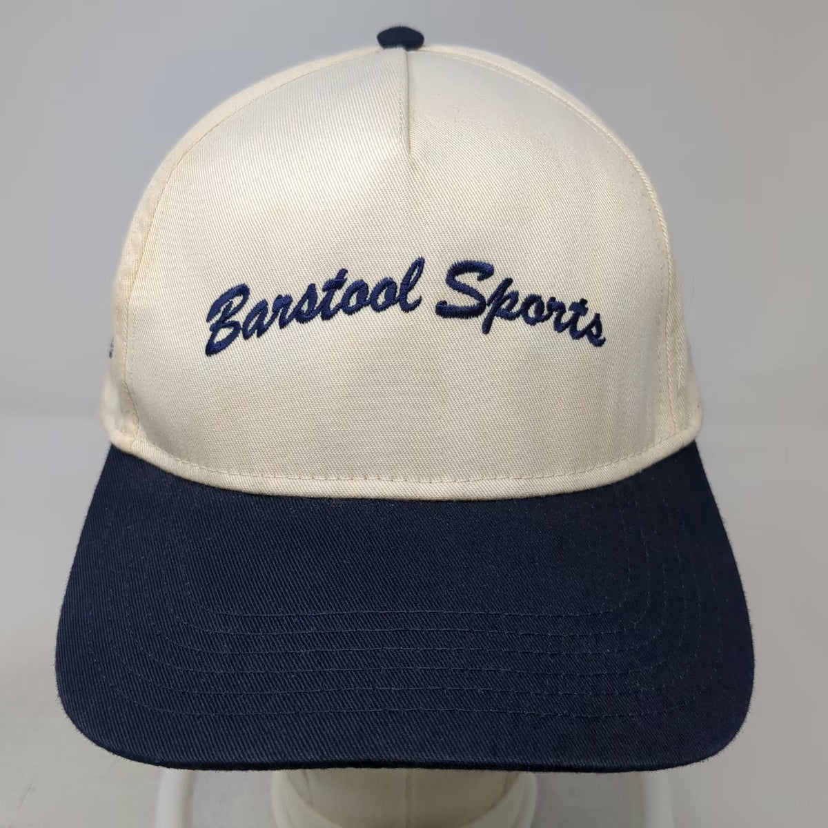 OTTO Snapback Hat One Size Beige Blue Barstool Sports 2003 Script Embroidery