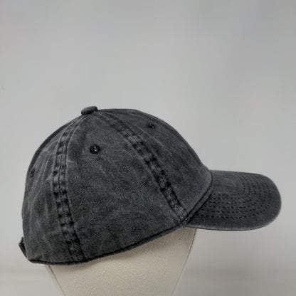 Unbranded Slideback Hat Gray One Size Adjustable Vented Holes 6 Panel Blank