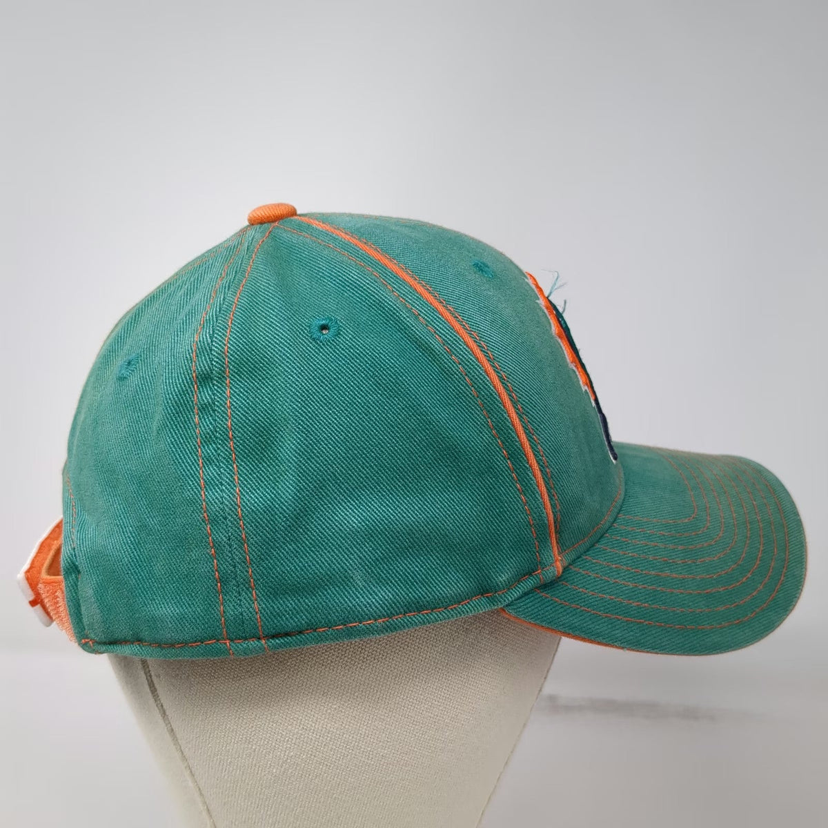 Miami Dolphins NFL Reebok Green Orange One Size Cap Embroidered Strapback Hat
