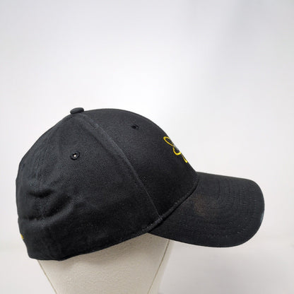 Denuke Fitted Hat Black M/L Embroidered Solid Vent Holes Proflex