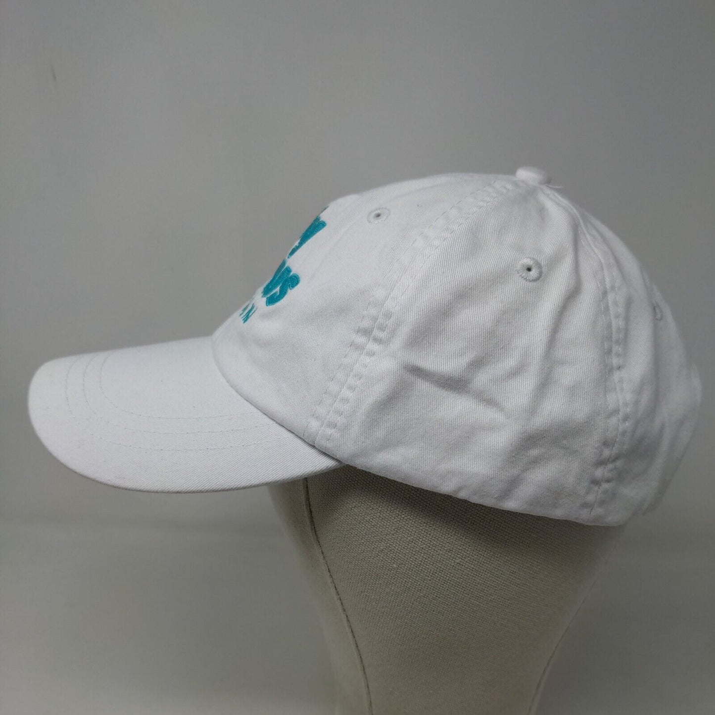 Adams Men's Slideback Hat White Salty Paws New Jersey Embroidered Logo