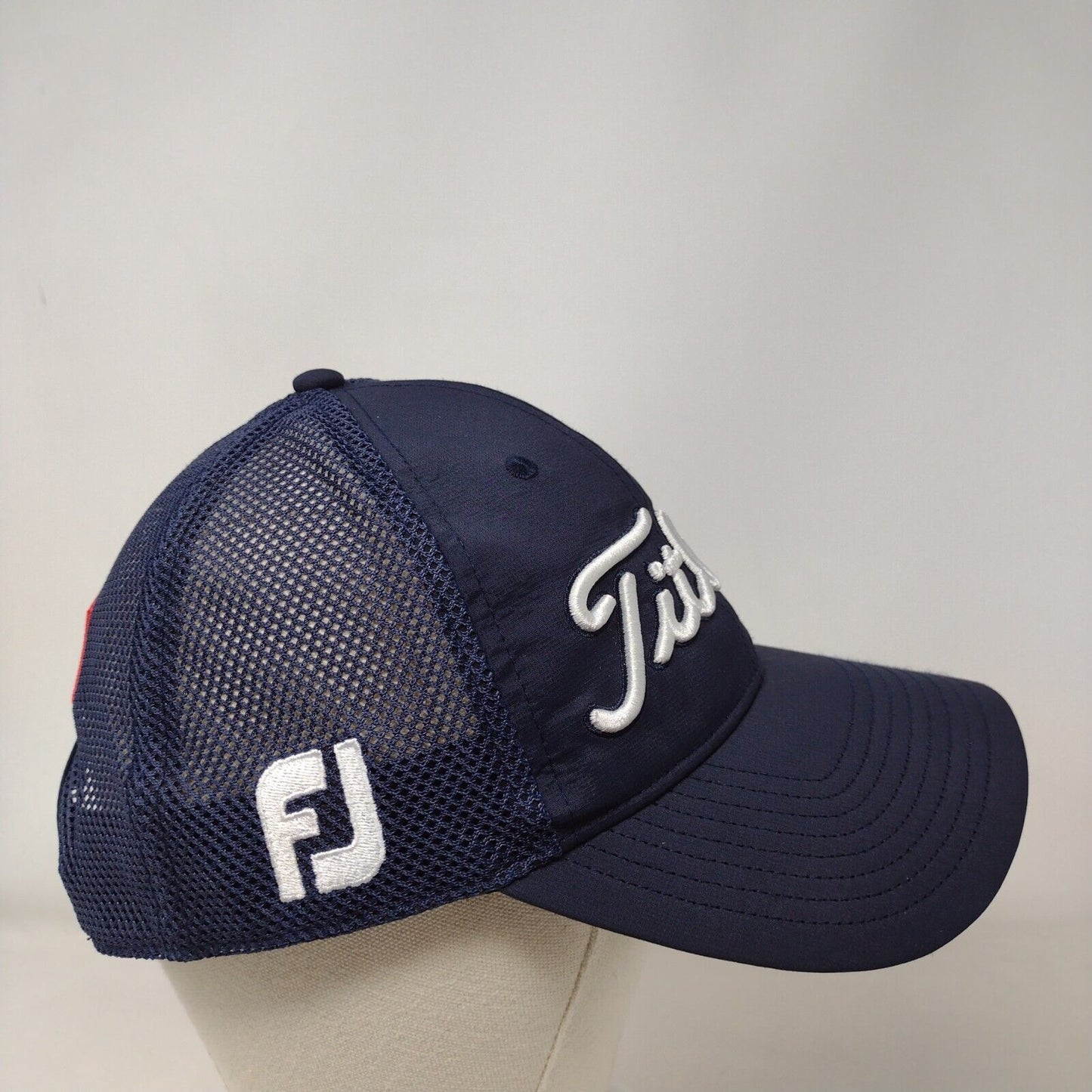 Titleist FJ Pro V1 Snapback Trucker Hat Blue One Size Embroidered 6 Panel