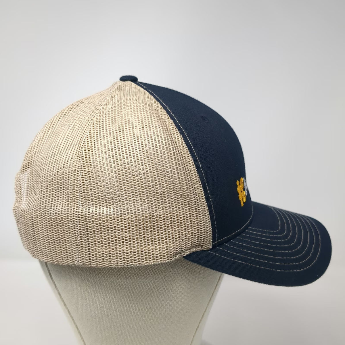 Richardson Trucker Hat Blue One Size Ireland Bank Mesh Snapback 112 Embroidered