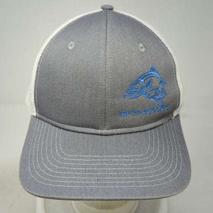 Port Authority Trucker Hat Gray One Size Snapback Mesh Back River Buddies Fish