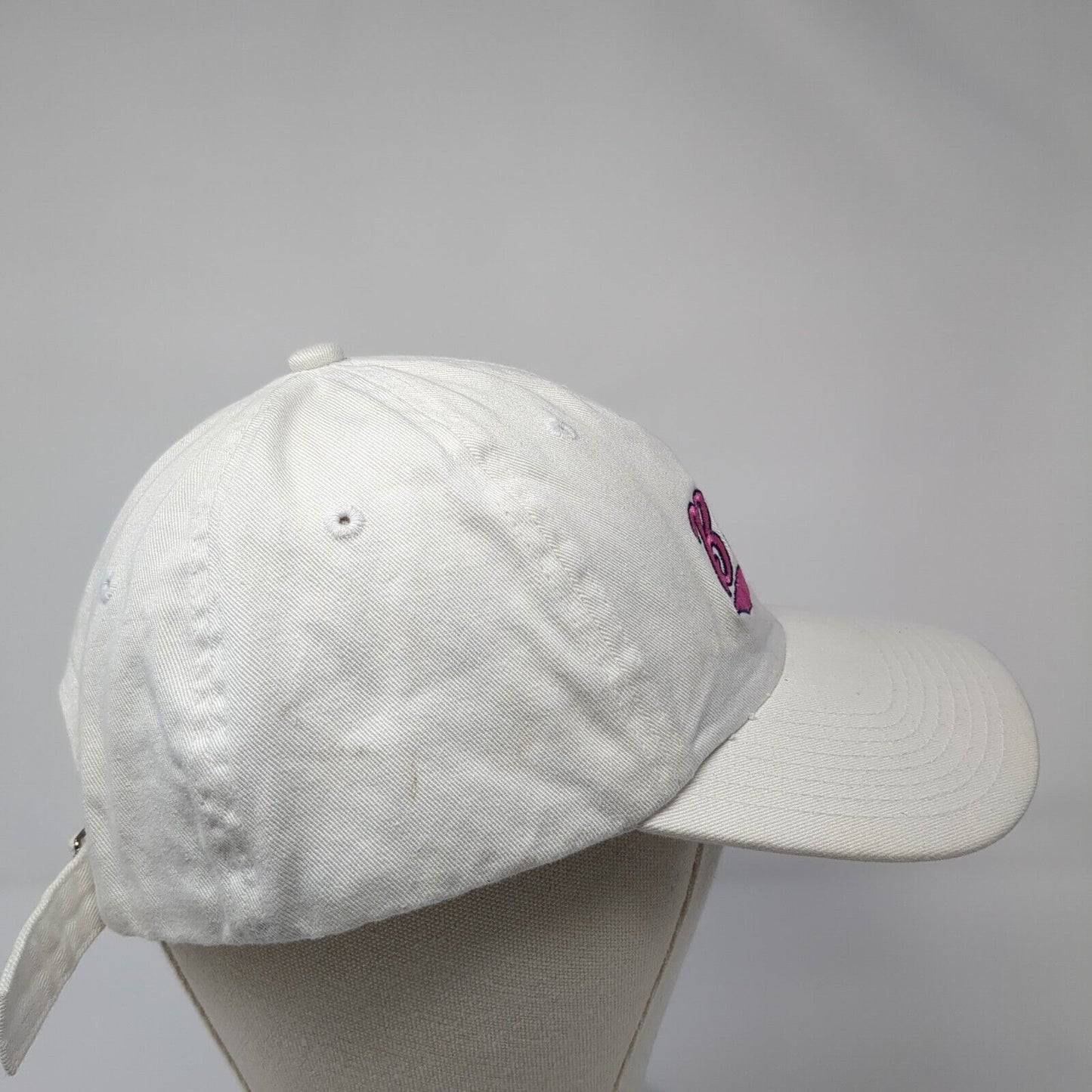 Boise Slideback Hat White One Size Adjustable Embroidered 6 Panel Perrin Cotton
