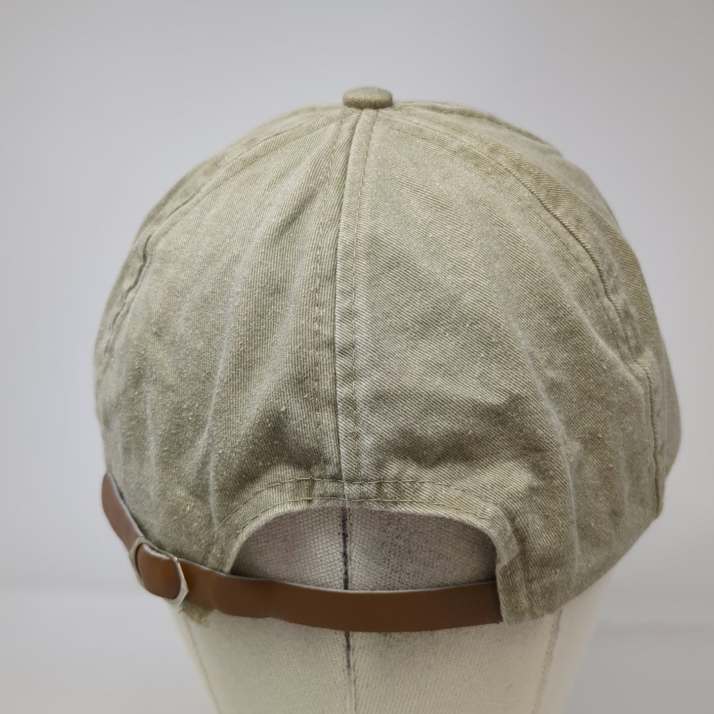 Fahrenheit Baseball Cap Beige OSFM Slideback Chesapeake Bay USA Flag Star Hat