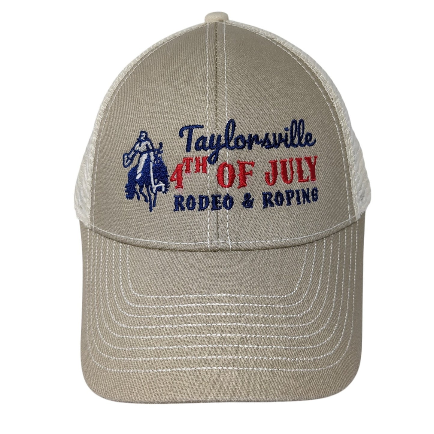 Taylorsville 4th Of July Rodeo & Roping Trucker Hat Brown OS Adjustable Mesh