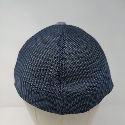 Idaho Tree Gun Fitted Trucker Hat Blue One Size Adjustable Flexfit Mesh Yupoong