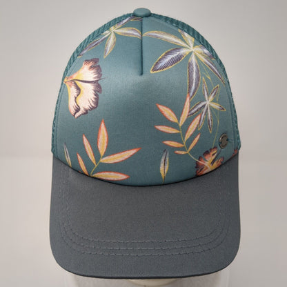 Roxy Snapback Trucker Hat Multicolor OSFA Floral Mesh Back Adjustable