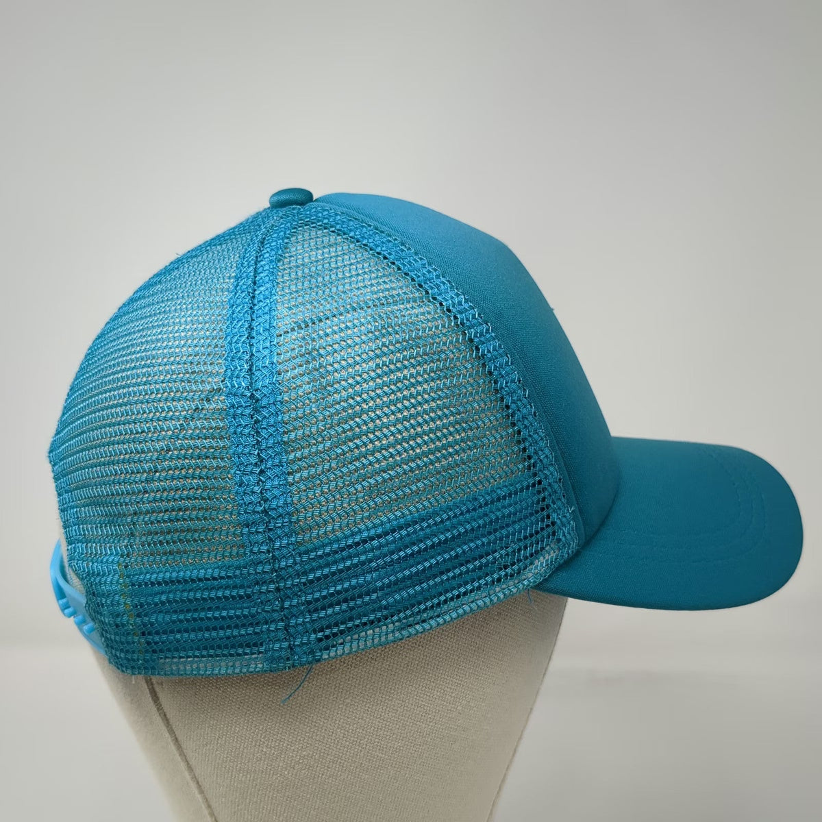 Roxy Trucker Hat Blue XL Gold Logo Mesh Snapback Adjustable Surf Skate Beach