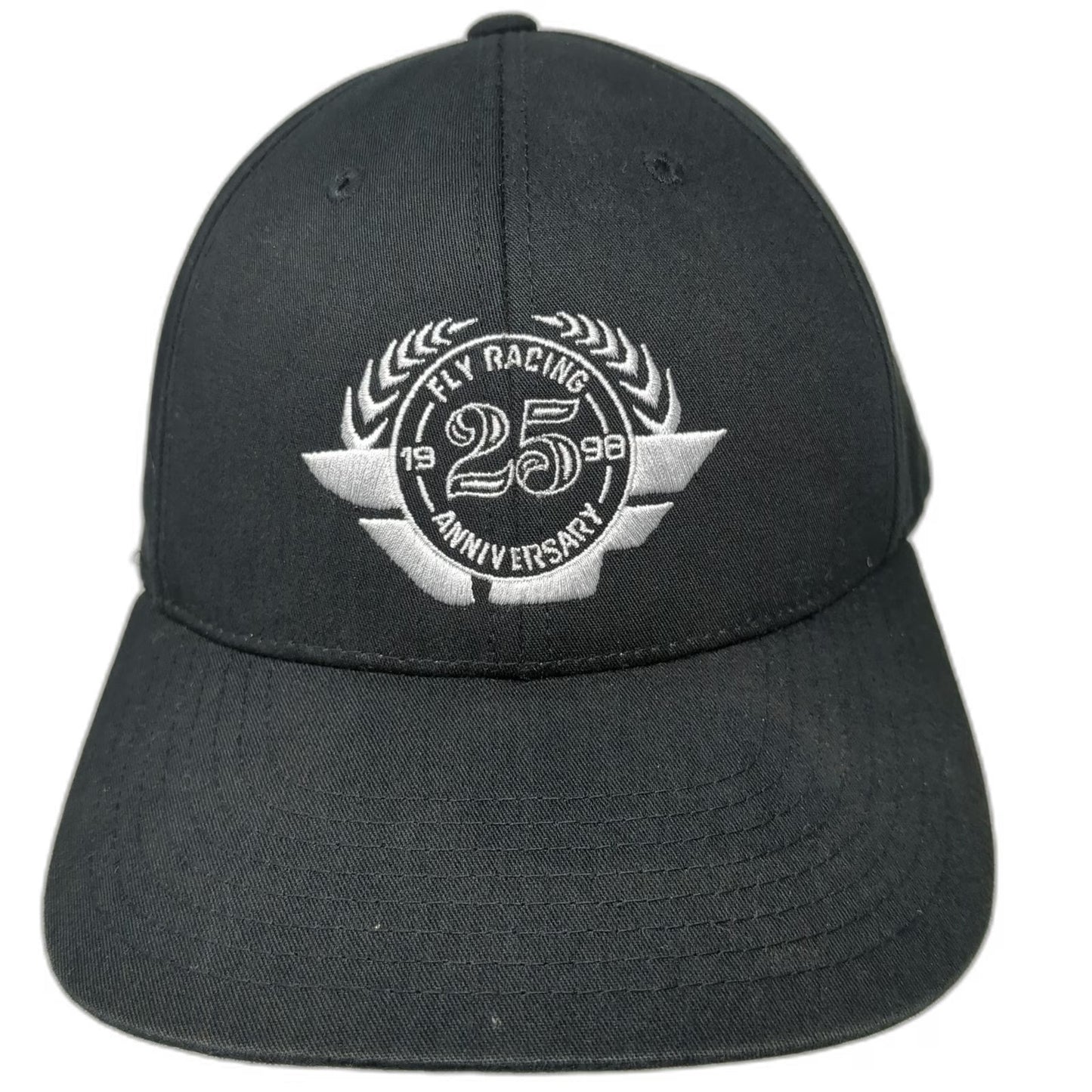 Fly Racing Snapback Black Silver One Size 25th Anniversary Logo Motocross Hat