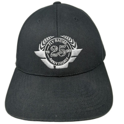 Fly Racing Snapback Black Silver One Size 25th Anniversary Logo Motocross Hat
