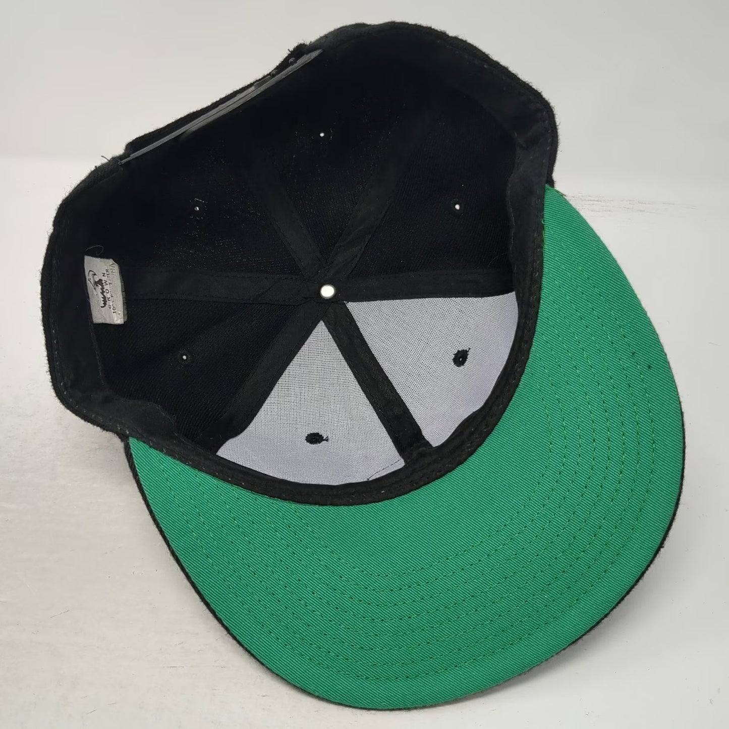 Crown Trejo's Tacos Snapback Black One Size Hat Danny Trejo Logo Green Underbrim