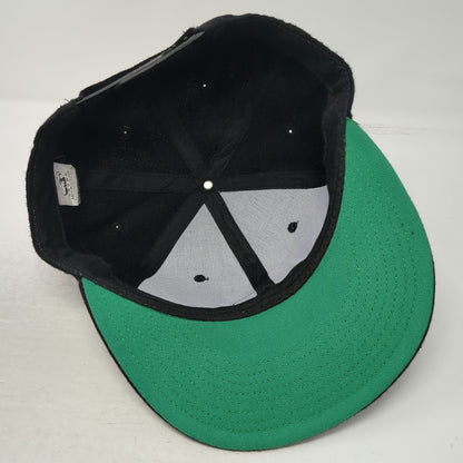 Crown Trejo's Tacos Snapback Black One Size Hat Danny Trejo Logo Green Underbrim
