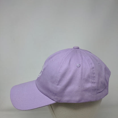 Smiley Brush 'Em Twice Slideback Hat Purple One Size Solid Embroidered