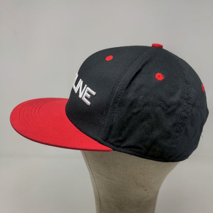 Raceline Wheel Men's Snapback Hat Red Black Adjustable Embroidered Logo
