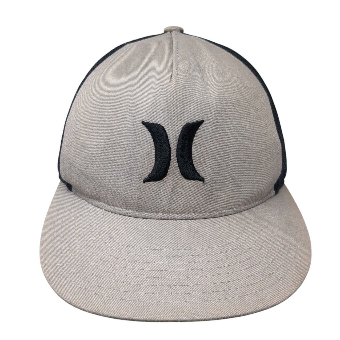 Hurley Snapback Trucker Hat Tan OS Adjustable Embroidered Mesh Back Yupoong