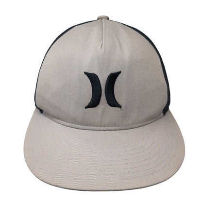Hurley Snapback Trucker Hat Tan OS Adjustable Embroidered Mesh Back Yupoong