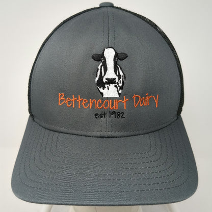 Pacific Headwear Trucker Hat Gray One Size Bettencourt Dairy Cow Mesh Snapback
