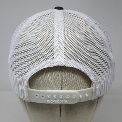 Richardson Trucker Hat Blue L Skwala Fly Fishing Logo Snapback Mesh Curved Brim
