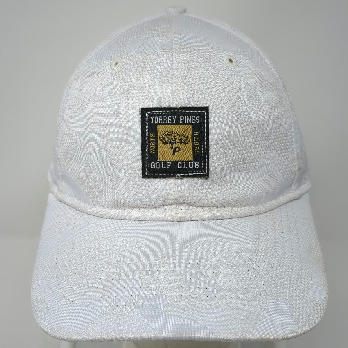 Imperial Snapback White One Size Hat Torrey Pines Golf Club Textured Pattern
