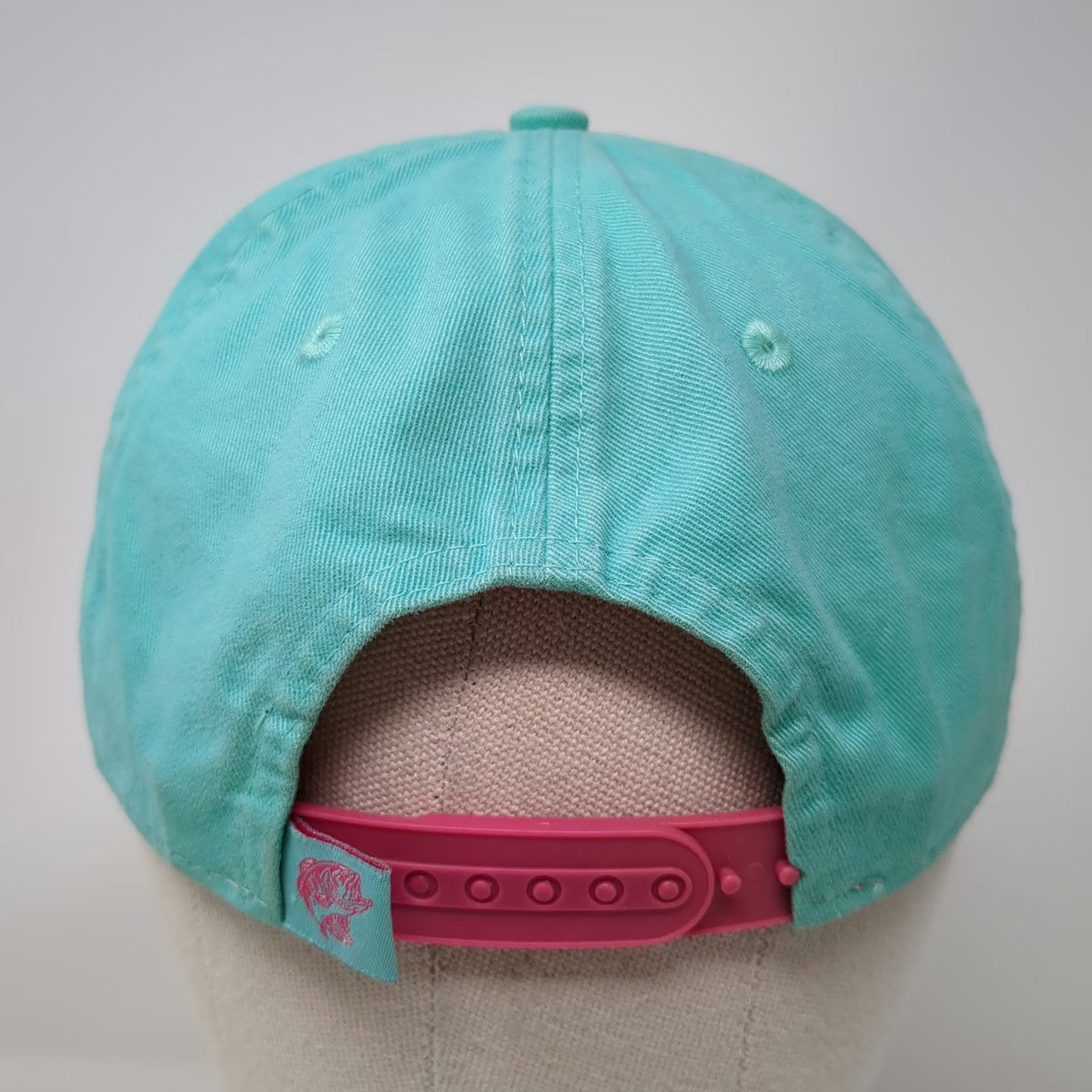 Bass Pro Shops Snapback Hat Blue One Size Pink Fish Graphic Adjustable Cotton
