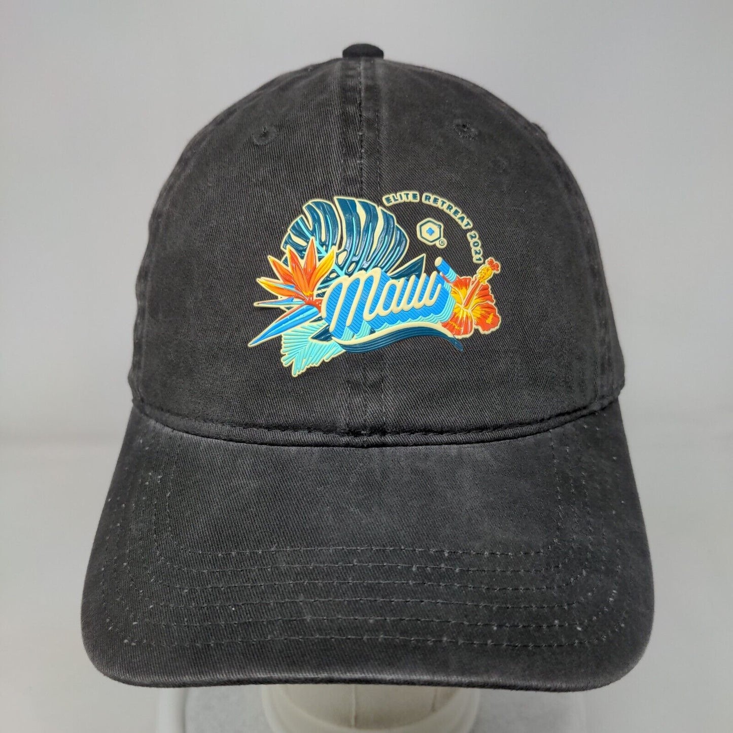 Maui Elite Retreat 2021 Slideback Hat Gray OSFM Adjustable Vented Holes Otto
