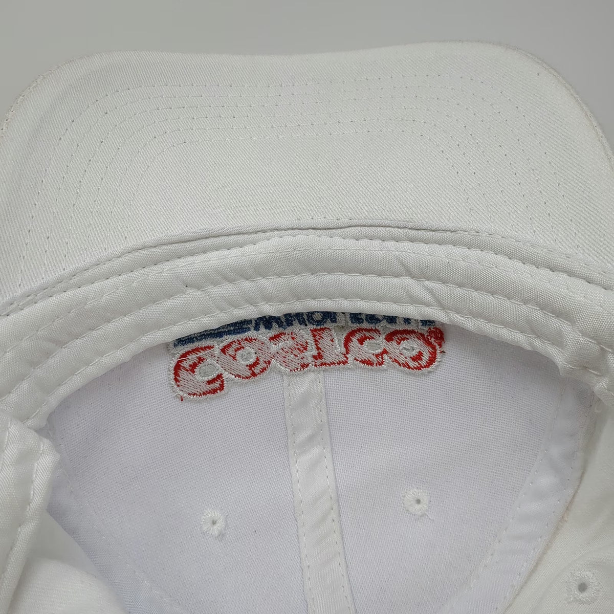 Costco Wholesale Logo Baseball Cap White One Size Slideback Embroidered Hat