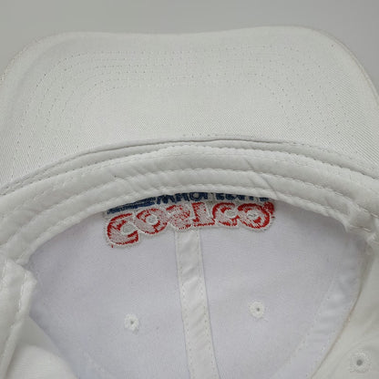 Costco Wholesale Logo Baseball Cap White One Size Slideback Embroidered Hat
