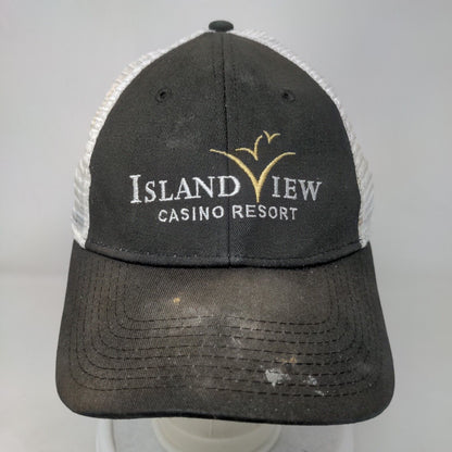 Island View Casino Resort Snapback Mesh Back Trucker Hat Black OSFM Dome