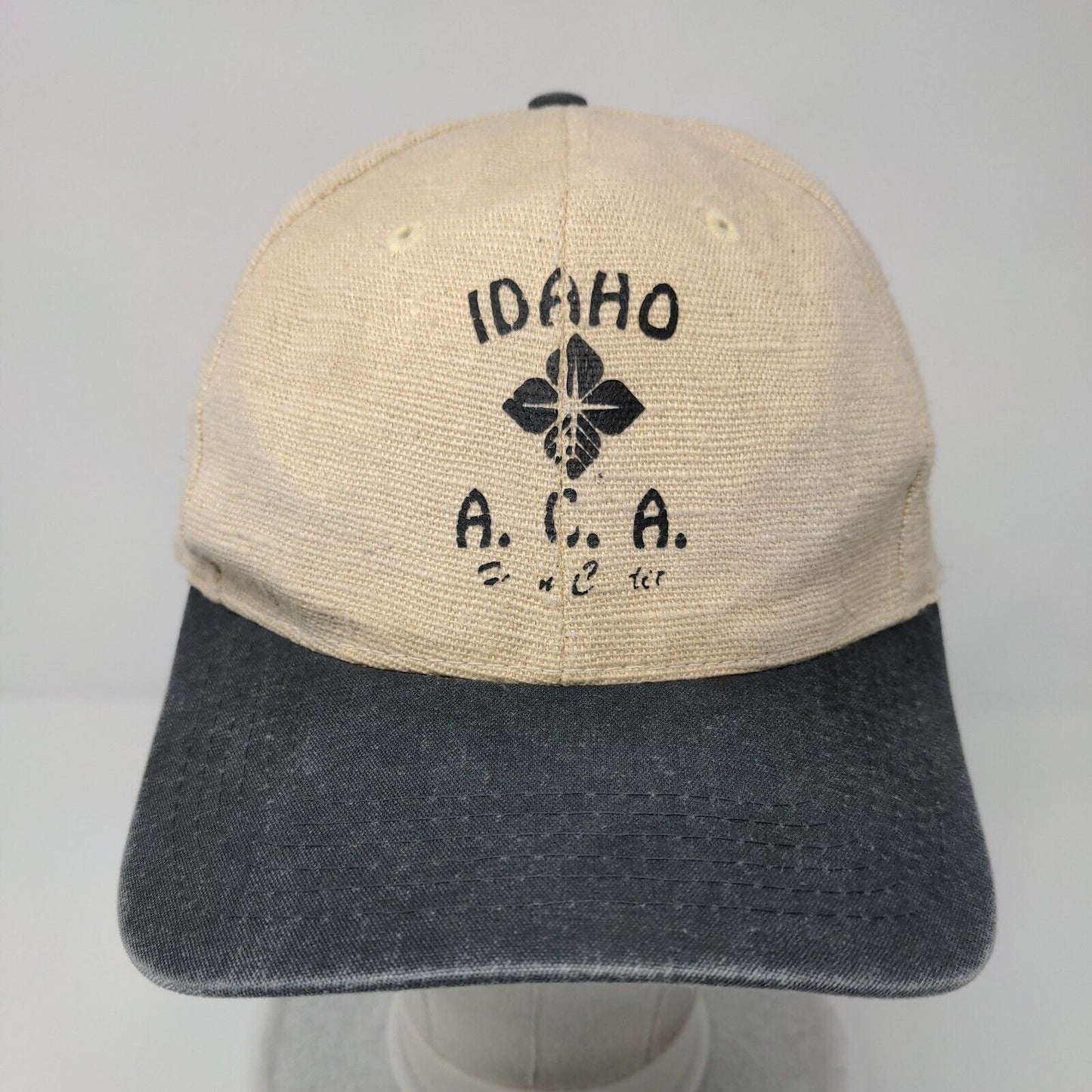 Idaho A.C.A Slideback Hat Tan OSFA Adjustable Colorblock 6 Panel