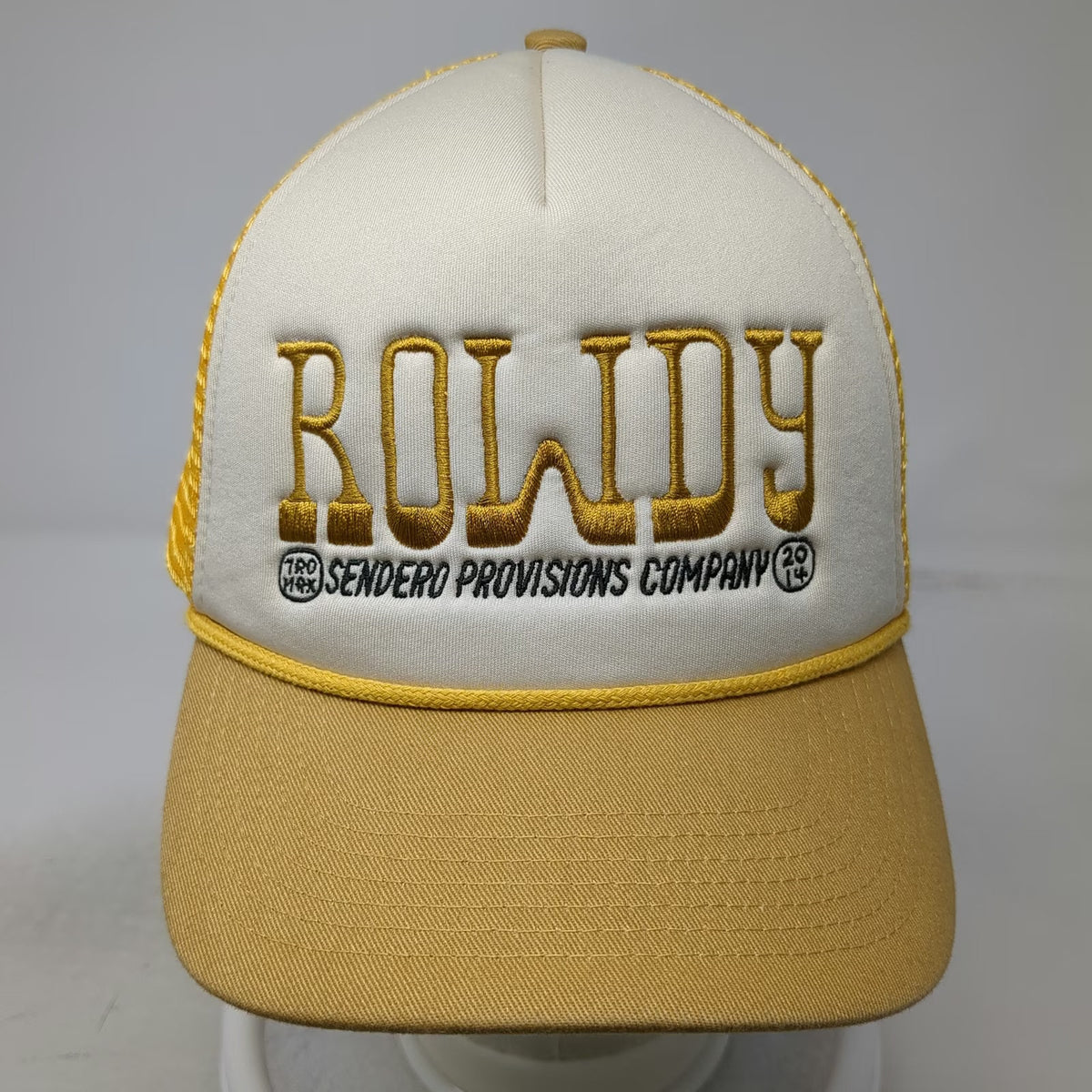 Sendero Provisions Co Trucker Hat Yellow One Size Rowdy Mesh Rope Snapback