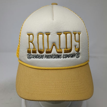 Sendero Provisions Co Trucker Hat Yellow One Size Rowdy Mesh Rope Snapback