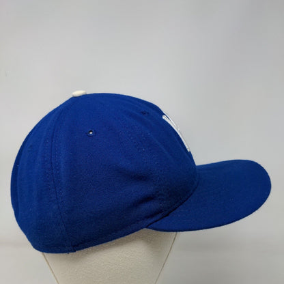 Kansas City Royals Fitted Hat Blue Size 7 1/4 Embroidered Logo MLB Vintage USA