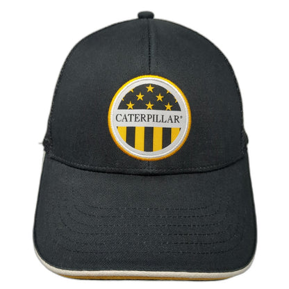 MPC Trucker Hat Black One Size Caterpillar Snapback Mesh Back Patch Stars Logo