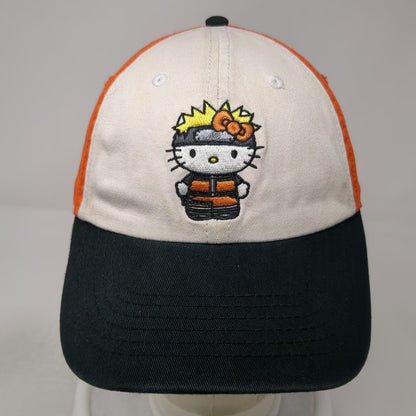 Naruto Shippuden Hello Kitty Baseball Cap Orange White Black One Size Sanrio Hat