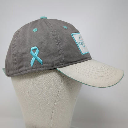 Baseball Cap Gray One Size SherryStrong Awareness Ribbon Strapback Cotton Hat