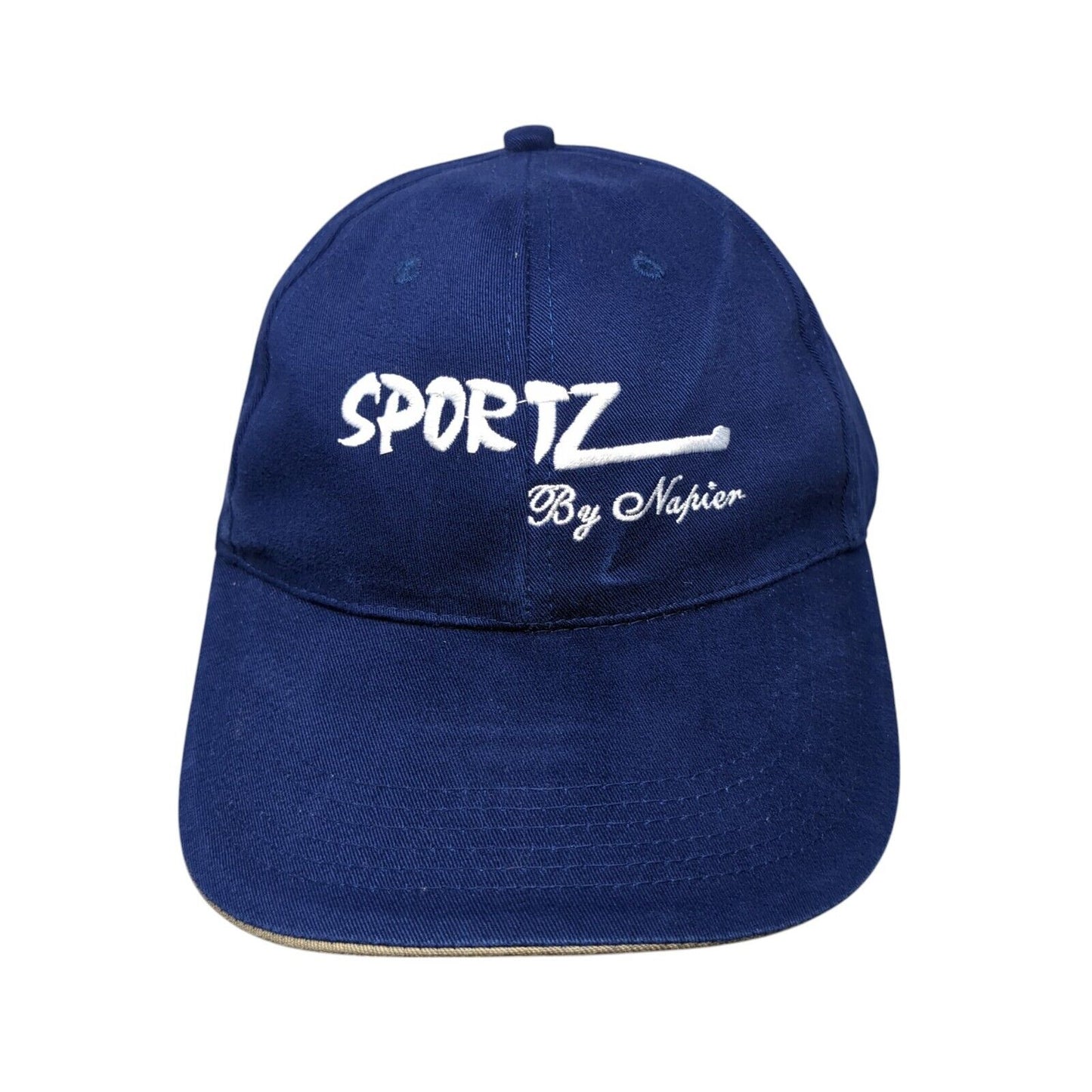 Sportz by Napier Slideback Hat Blue OSFA Adjustable Embroidered 6 Panel Cotton