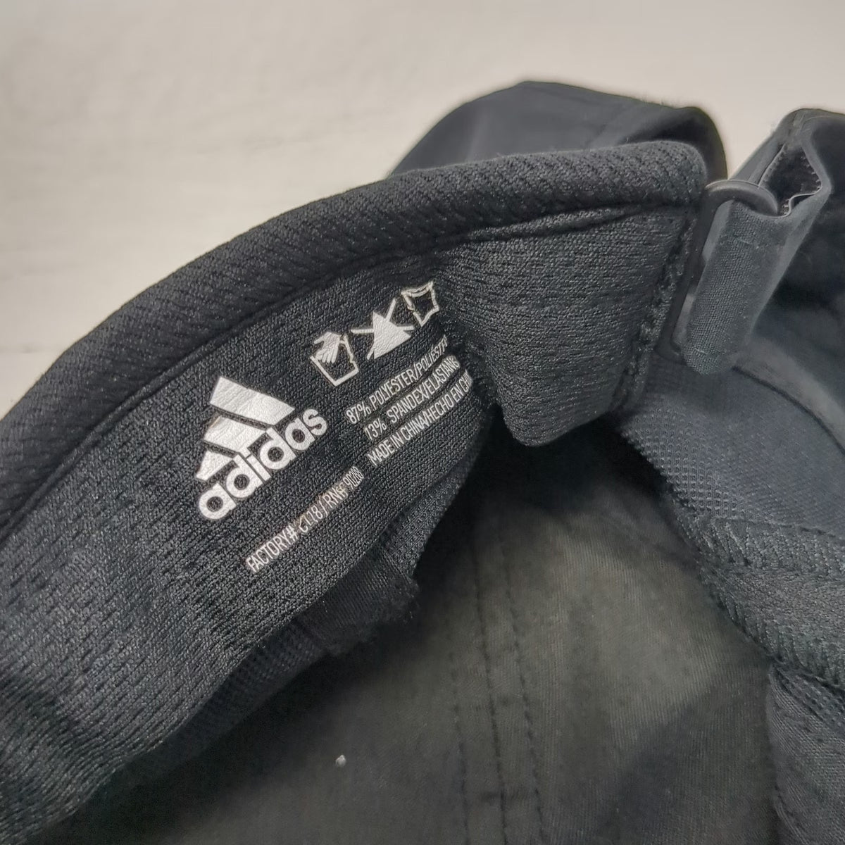 Adidas Baseball Cap Black One Size Strapback Climalite Mesh Side Panels Hat