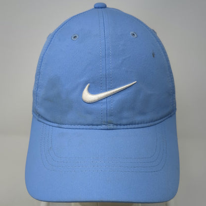 Nike Baseball Cap Blue One Size Golf Strapback Embroidered Logo White Swoosh Hat
