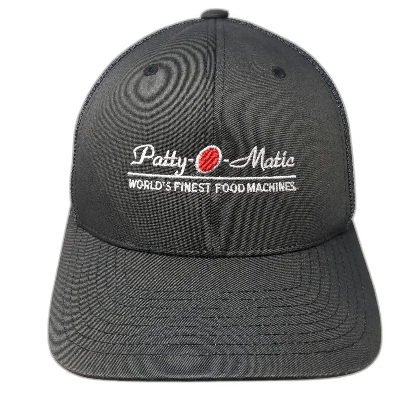 Flexfit Baseball Cap Gray One Size Patty-O-Matic Food Machines Mesh Back Hat